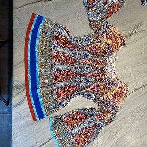 This is a Boston Proper shirt with an elasticize empire type waist